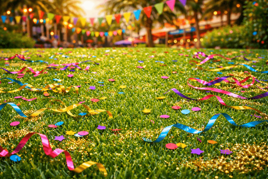 Grama Sintética Decorativa no Carnaval: ideias criativas | Casas Leo